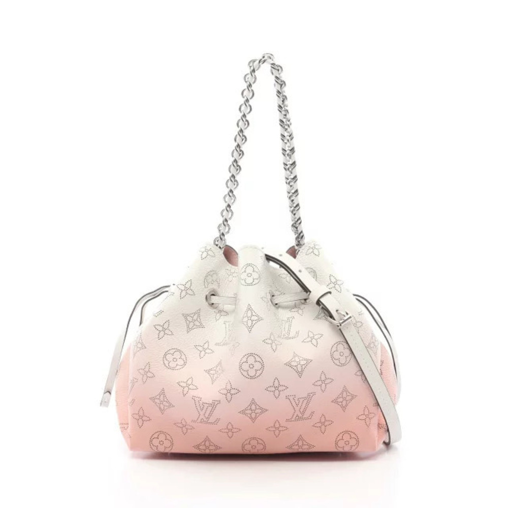 Louis Vuitton Bella Mahina Handbag Leather White Pink